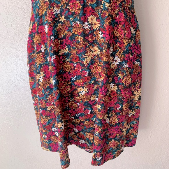 Old Navy Ditzy Floral Smocked Cottagecore Fit & Flare Mini Dress Size M - Picture 3 of 7